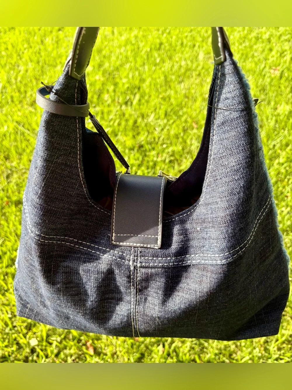 NWT TRUE RELIGION Denim Hobo Bag , Denim Wallet, Jessica S. Sunglasses & Scarf